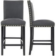 GOTMINSI Bar Stools Set of 2,Nailhead 24 Inches Counter Height Bar ...