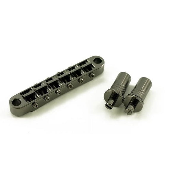 GOTOH WIDE TUNEOMATIC BRIDGE BLACK (LARGE STUDS)