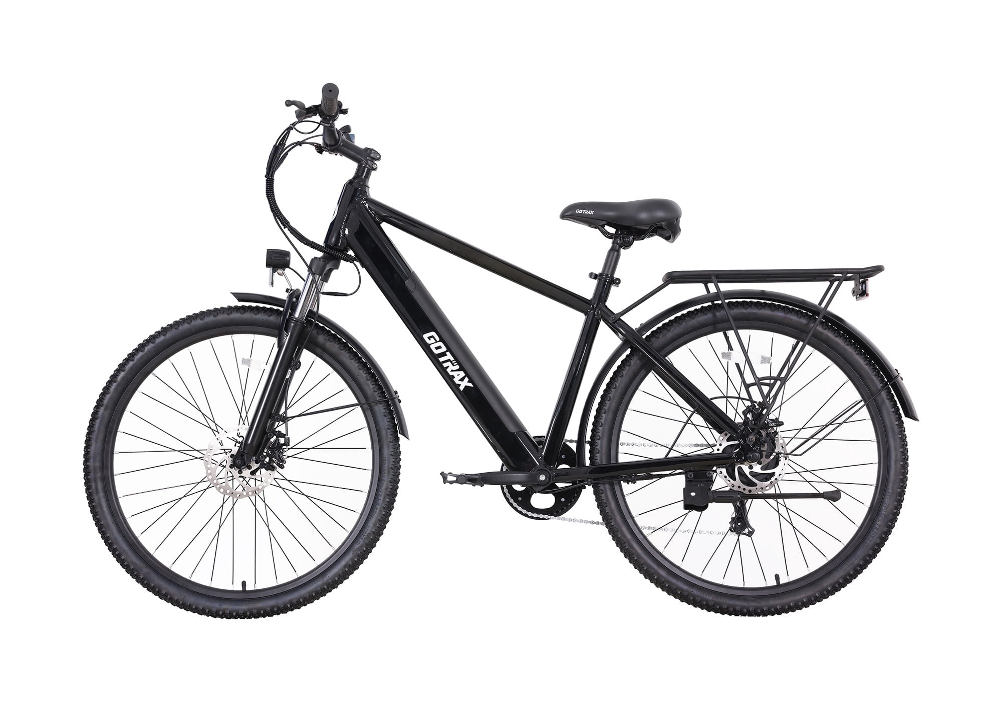 GOTRAX Accord Electric 27.5" Bike for Adults, 20 mph, 15.5 mile Range, 350W, Front Suspension and Cargo Rack, UL2849, Black