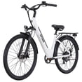 thumbnail image 1 of GOTRAX Accord Electric 27.5" Bike for Adults, 20 mph, 15.5 mile Range, 350W, Front Suspension and Cargo Rack, UL2849, White, 1 of 13