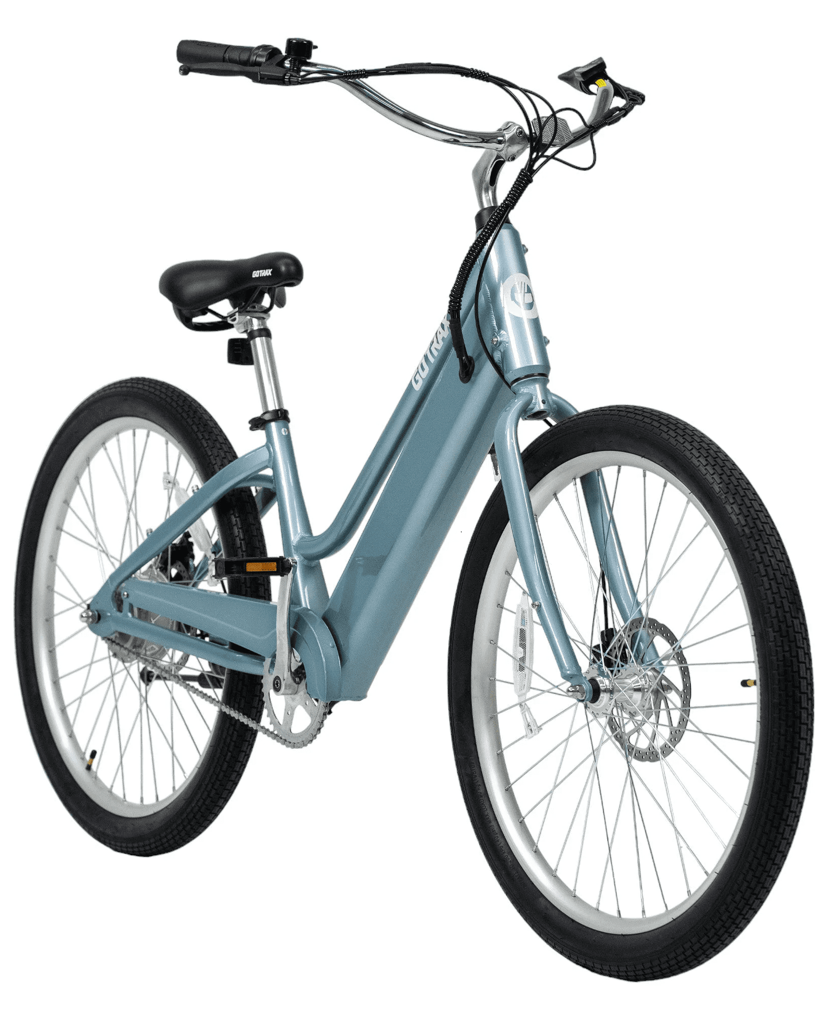 GOTRAX Shoreline 27.5" Women's Electric Beach Cruiser bikes , 350W Motor, 36V, Class 2, Up to 40 Miles, Adult, Blue