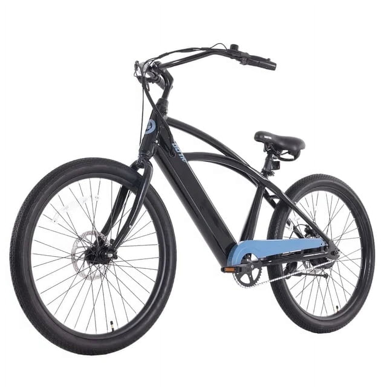 GOTRAX Aeroluxe 27.5" Electric Bike for Adults, 350W Motor, 20mph, Step-Thru/Step-Over Design, 5 PAS, Black