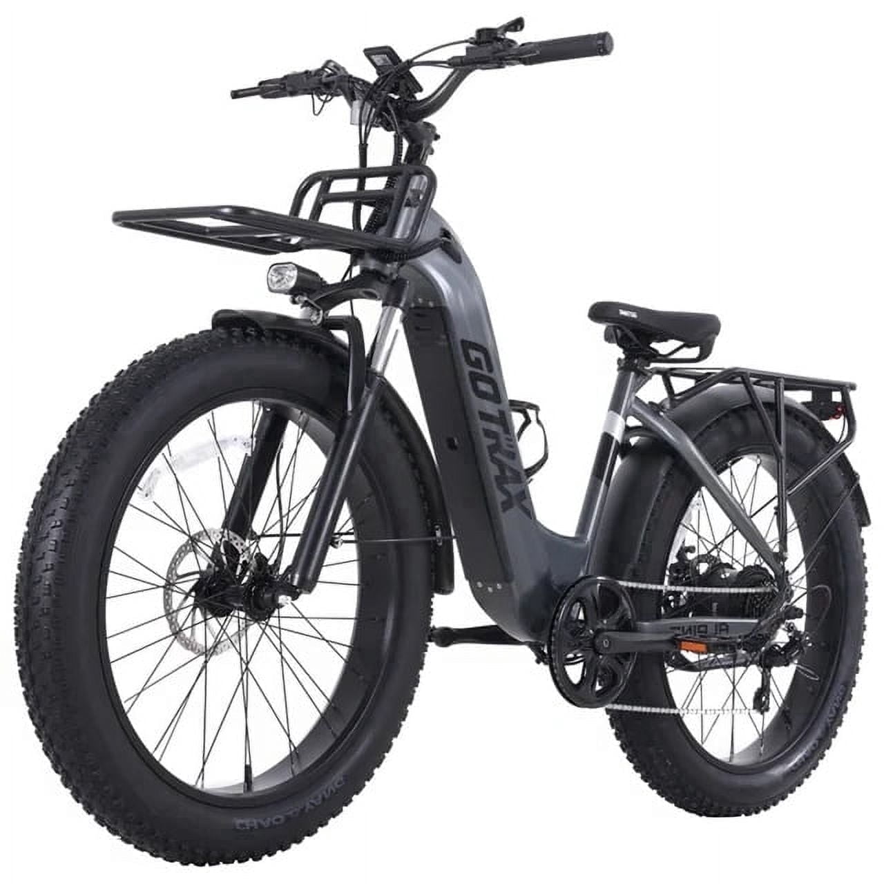 GOTRAX Alpine 26"x 4" Fat Tire Adult  Electric Mountain Bike, 48V 13.5Ah Removable Battery,up to 64 Miles,UL2849,Nardo Gray