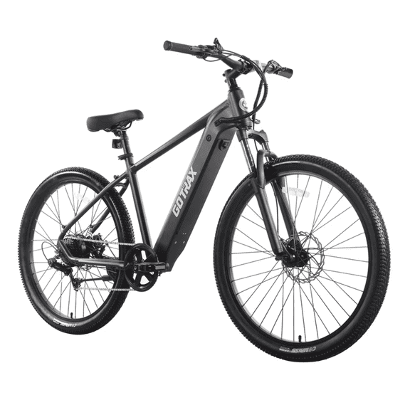 GOTRAX Approach 27.5" Step Over Electric Mountain Adult Bike with 350W Motor 20 MPH Up to 264lb, Black