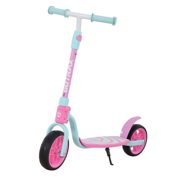GOTRAX Bobloo Plus 2 wheels Kick Scooter for Kids Ages 5+, 8" Flat-Free Tires, Adiustable Heiqht, Pink