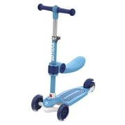 GOTRAX BoblooPro 3-Wheel Light-Up Kick Scooter For Kids, with Folding Seat, Blue