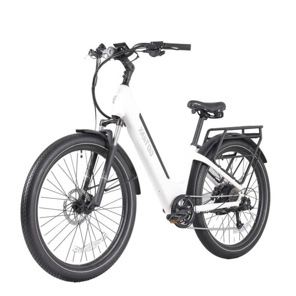 GOTRAX CTI3 27.5" Electric Bike, 500W Motors 60 Miles Long Range Up To 300lbs Comfort Adult Electric Bike For Commuters, White