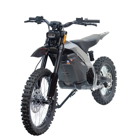 GoTrax - Everest Electric Dirt Bike w/ 50 mi Max Range & 53 mph Max Speed - Gray