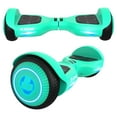 thumbnail image 1 of GOTRAX Edge Hoverboard for Kids Adults, 6.5" Tires 6.2mph & 2.5 Miles Self Balancing Scooter, Teal, 1 of 9