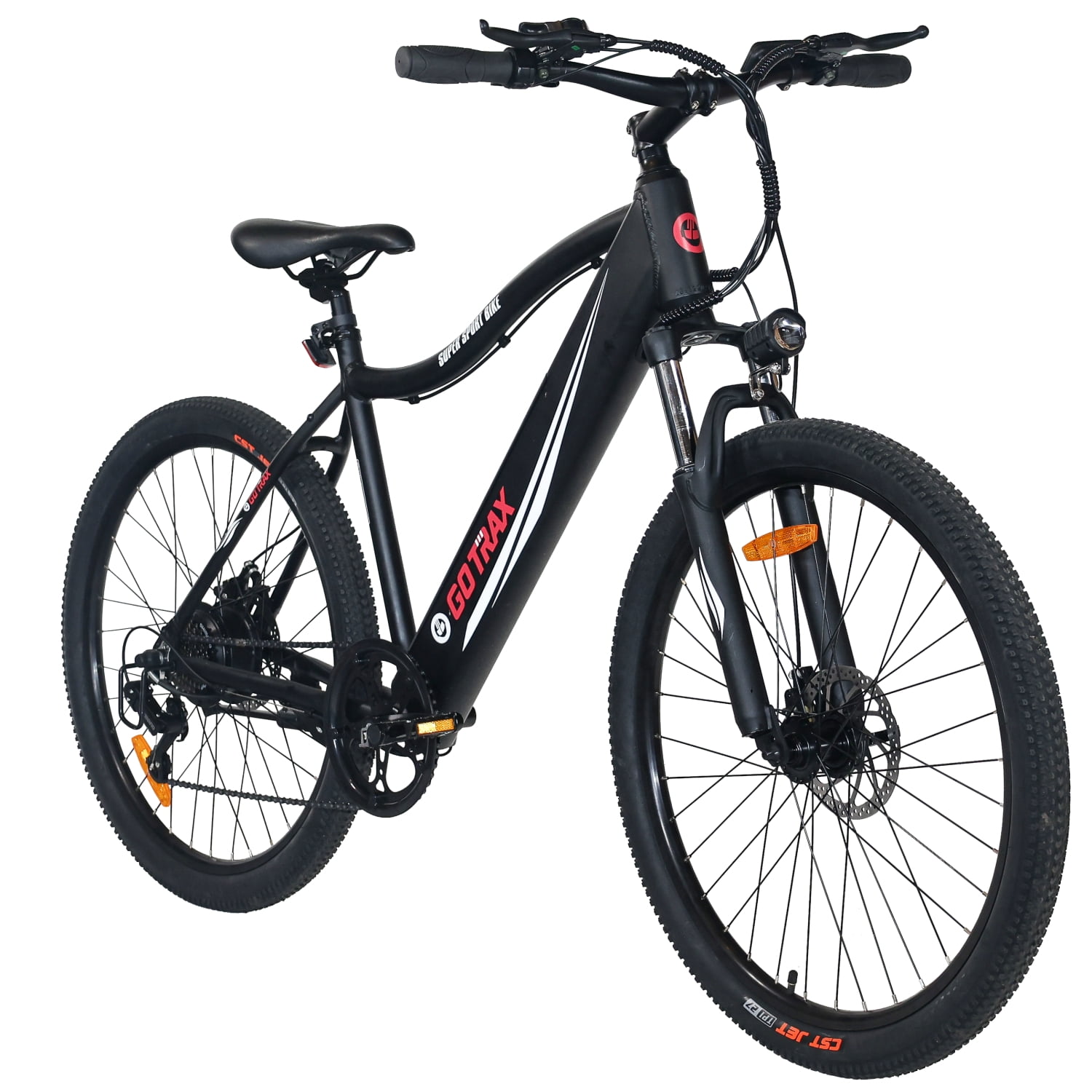 GOTRAX Emerge 26" Adult Electric Bike, 350W with LED Display Mountain Adult, Black -