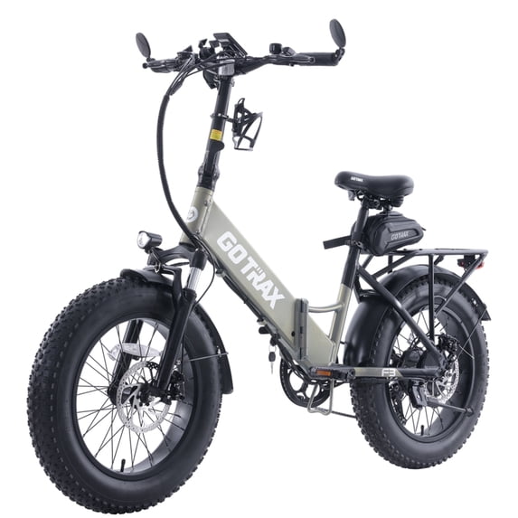 GOTRAX F3 48V 14ah Folding Adult E-Bike, up to 60 Miles, 20"x3"Fat Tire, LCD Display, Graphite