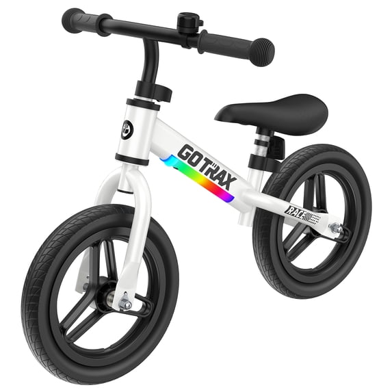 GOTRAX KS12 Kids Balance Bike for Ages 2-5, LED Light Strip, Lightweight ,Adjustable Seat, Easy to Assemble,White