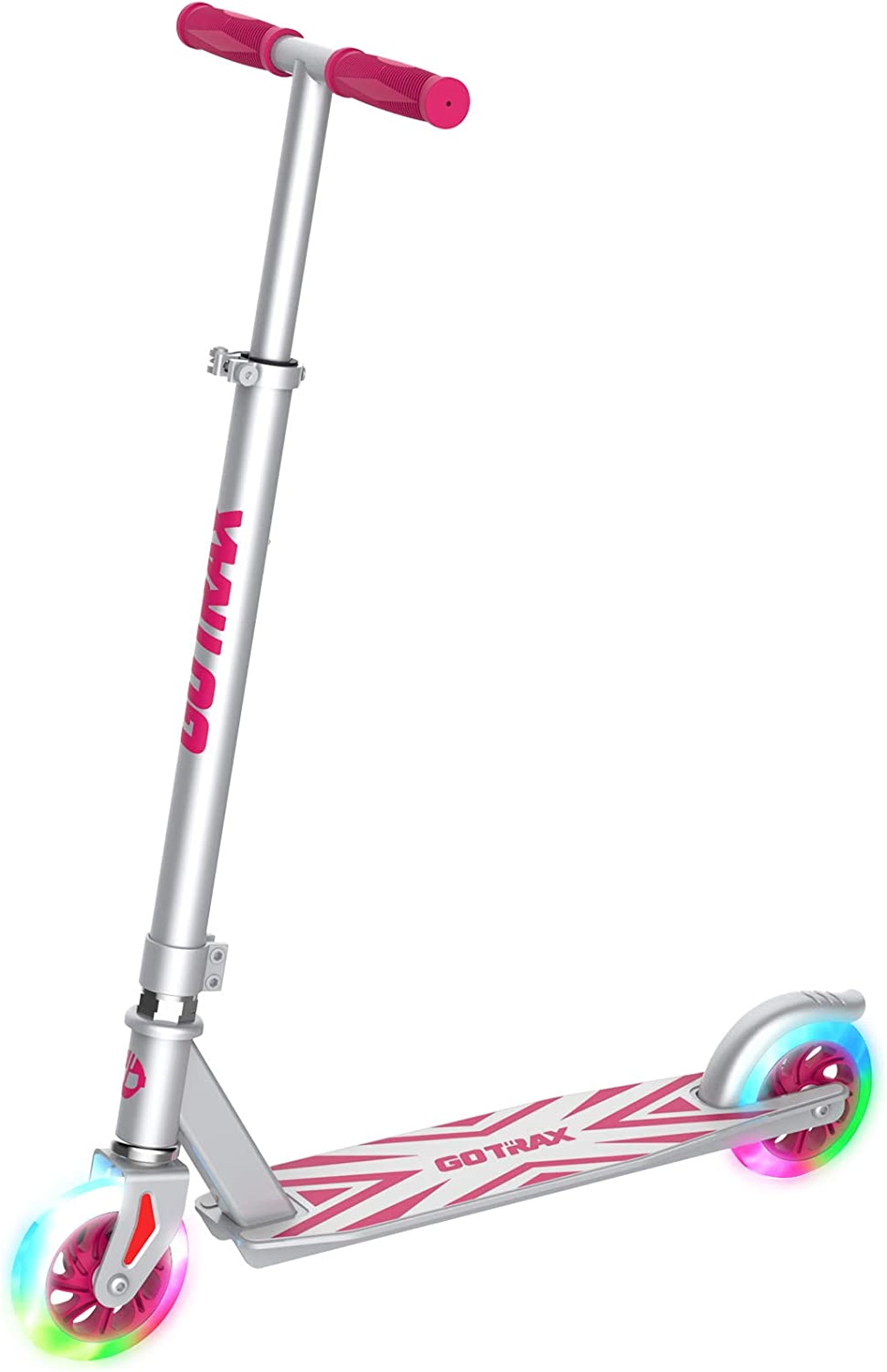 Girls Scooter Gotrax KS1 Kids Kick Scooter - 3-Wheel LED Light-Up Scooter, Adjustable Handlebar, Ages 2-8 Years | Lean-to-Steer & Wide Anti-Slip Deck 3 Wheel Scooters For Kids 2-5-836519