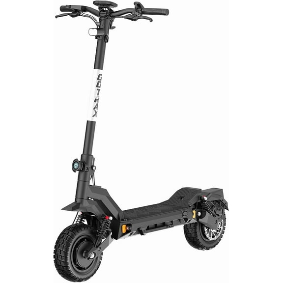 GOTRAX Odyssey dual 650w motor electric scooter forAdults, 38 mph, 45-mile range, 11" pneumatic tires, dual suspension, foldable,Black