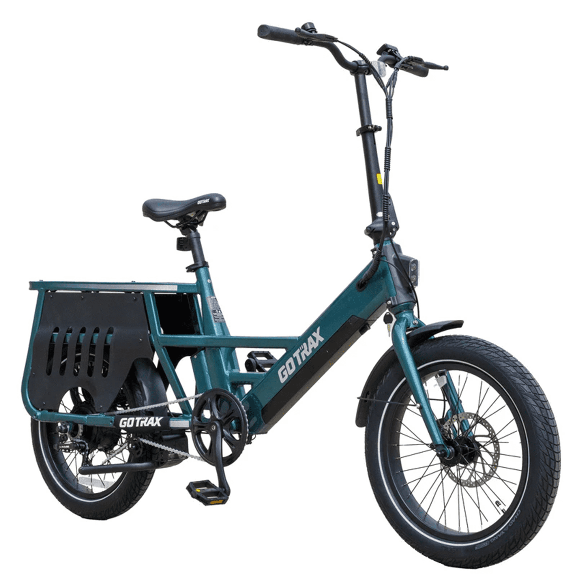GOTRAX Porter Electric Cargo Bike, 20" x 3" Tires 500W 48V 20mph Up to 330lbs Adult Electric Cargo Bike,Green