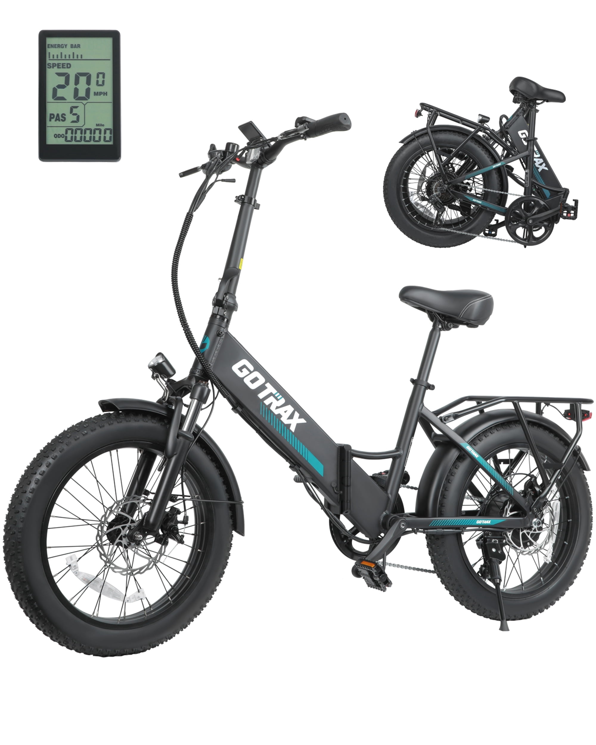 GOTRAX R2 Folding Adult Electric Bike, 500W 20mph, 20
