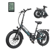 GOTRAX R2 Folding Adult Electric Bike, 500W 20mph, 20" x 3" Fat Tire, LCD Display, Black New