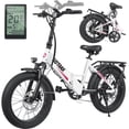 thumbnail image 1 of GOTRAX R2 Folding Adult Electric Bike, 500W 20mph, 20" x 3" Fat Tire, LCD Display,White New, 1 of 8