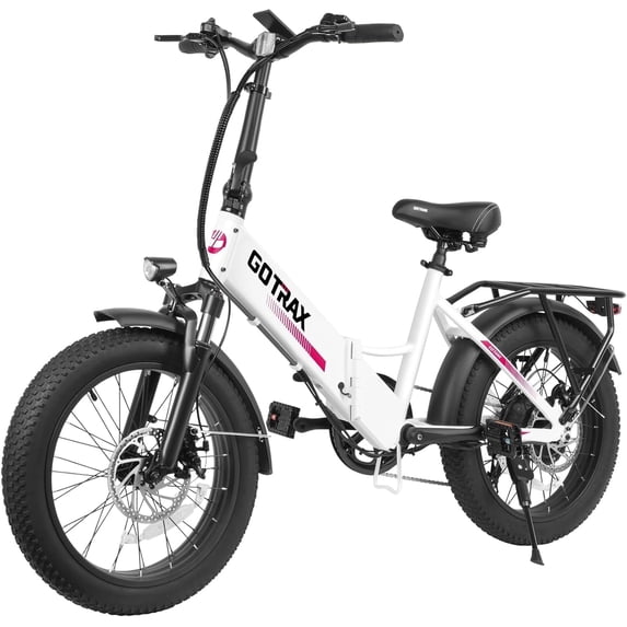 GOTRAX R3 Folding Electric Bike for Adults, 70-Mile Range, 500W, 20mph, 20" x 4" Fat Tires, Shimano 7-Speed, Dual Disc Brakes