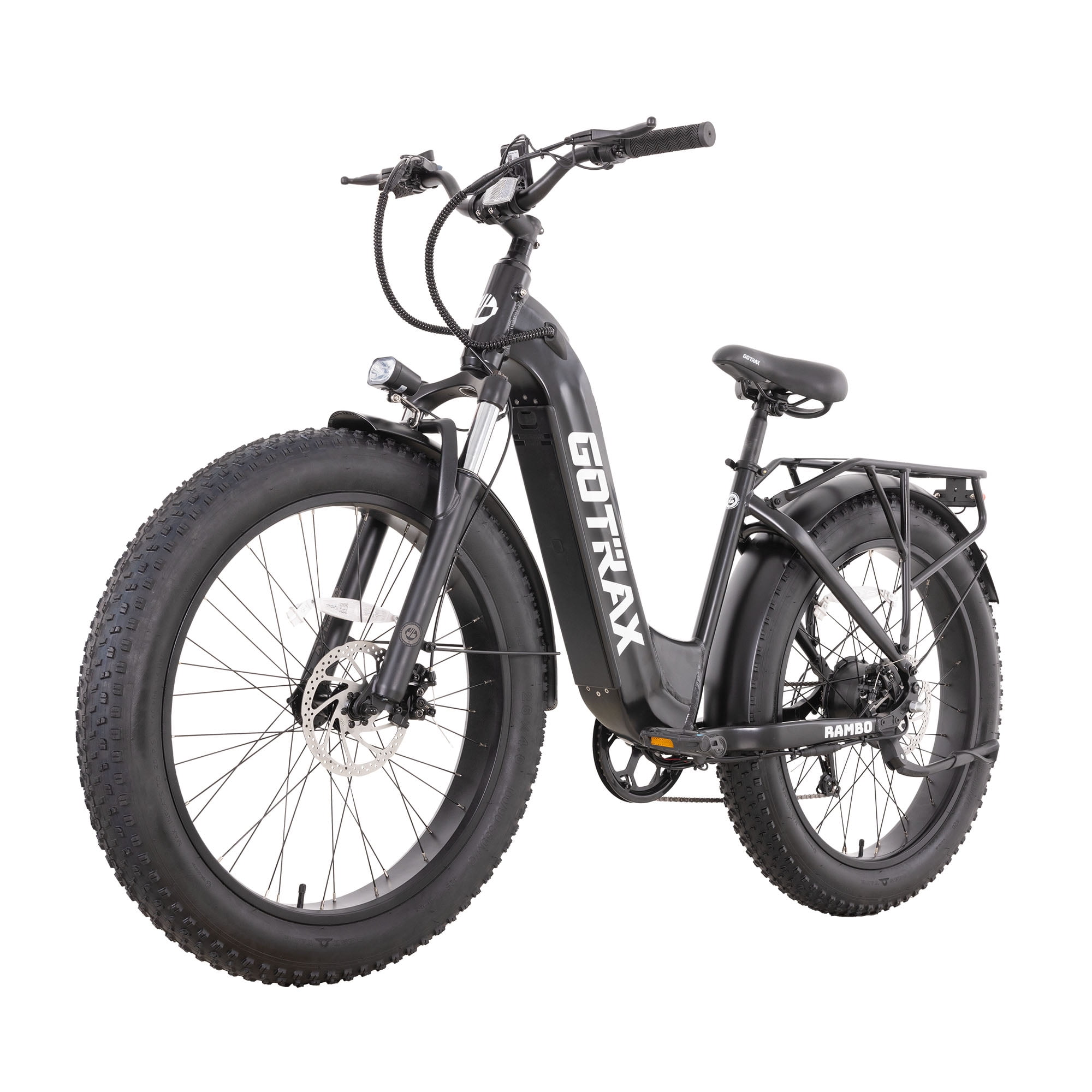 GOTRAX Rambo 500W Fat Tire Electric Bike for Adults, 25mph & 25-Mile Range, Off-road 4" Tires, 7-Speed, LED Headlight