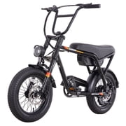 GOTRAX Ranger16 Adult Electric Bike - 36V 20 MPH Speed, 24 Mile Range, 16 x 3 Fat Tires, Moped Style, Black