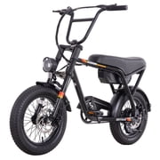 GOTRAX Ranger16 Adult Electric Bike - 36V 20 MPH Speed, 24 Mile Range, 16 x 3" Fat Tires, Moped Style, Black
