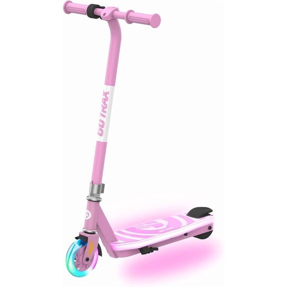GOTRAX Scout Pro Kids Electric Scooter for Ages 4-7, 5" Flash Front Wheel , Kick Scooter Unisex Pink