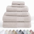 thumbnail image 1 of GOTS Certified, 100% Organic Cotton Bath Towels Set of 6, Made in Turkey - Quick Dry Absorbent, Soft & Lightweight - Light Beige, 1 of 8