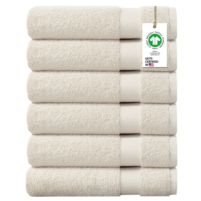 GOTS Certified Organic Cotton Feather Touch Quick Dry 700 GSM Hand Towel,  20X30 