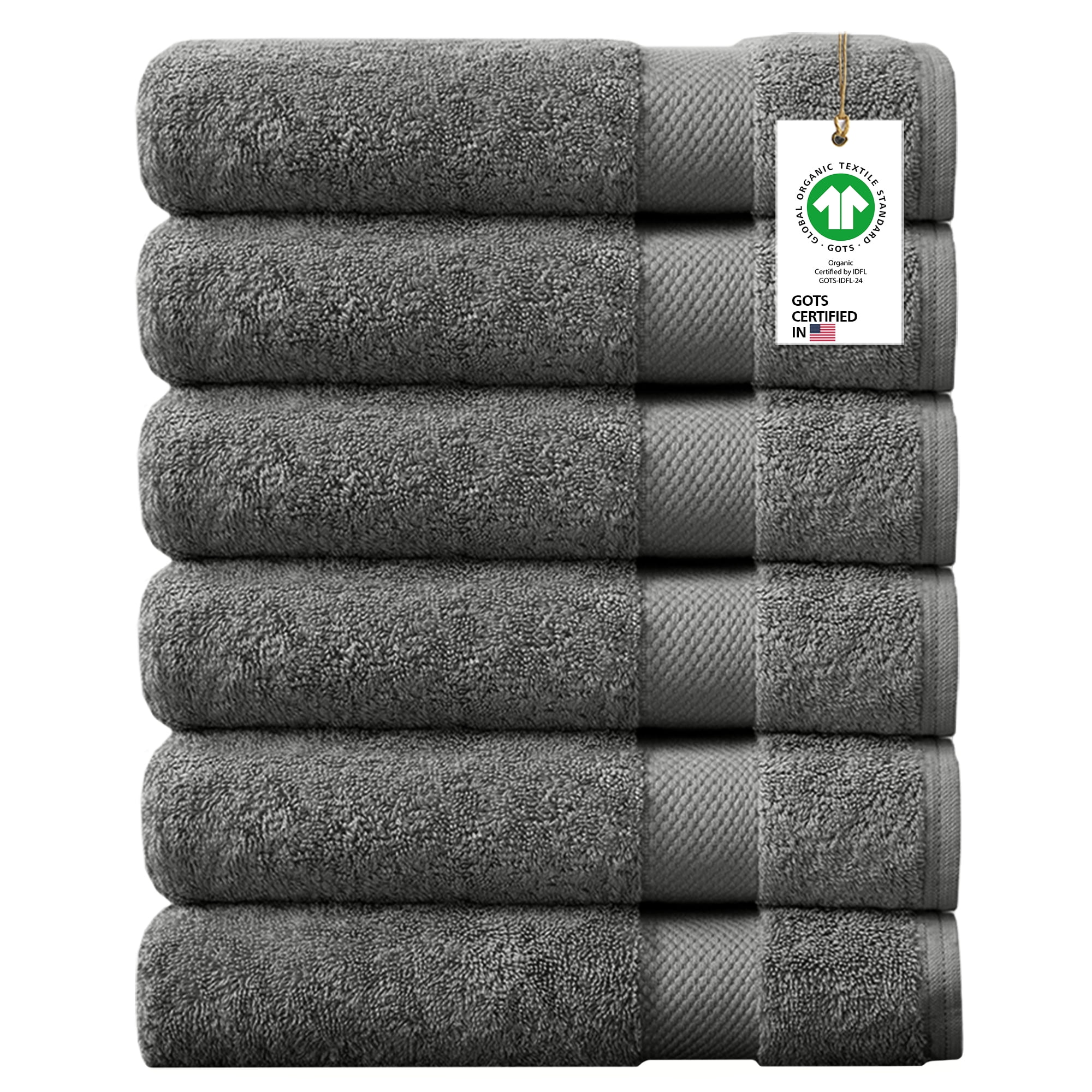 GOTS Certified Organic Cotton 650 GSM Feather Touch Quick Dry Technology  Hand Towel, 20X30