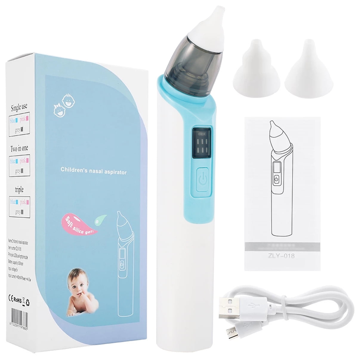 2 Snot Sucker Nasal Aspirator Newborn Baby Toddler Booger Grabber Nose  Cleaner