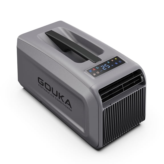 GOUKA Portable Air Conditioner, 5200BTU Powerful Cooling AC Unit with Built-in Dehumidifier & 3 Fan Speeds, Easy Installation Window Kit Included, Room Cooler for Small to Medium Rooms