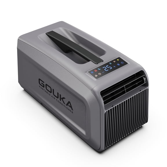 GOUKA Portable Air Conditioner, 5200BTU Powerful Cooling AC Unit with Built-in Dehumidifier & 3 Fan Speeds, Easy Installation Window Kit Included, Room Cooler for Small to Medium Rooms