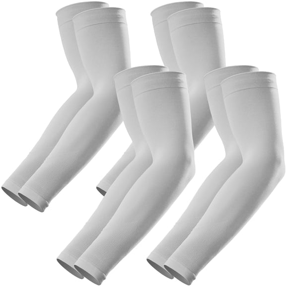 GOUNOD 4 pairs Cooling Arm Sleeves Men Women - Nylon Compression Arm Sleeves for Outdoor Sports Volleyball Cycling Sun Protection
