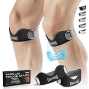 GOUNOD Silicone Patellar Tendon Support Strap 2 pack,Knee Strap for Knee Pain Relief,Patella Band for Basketball,Running, Hiking