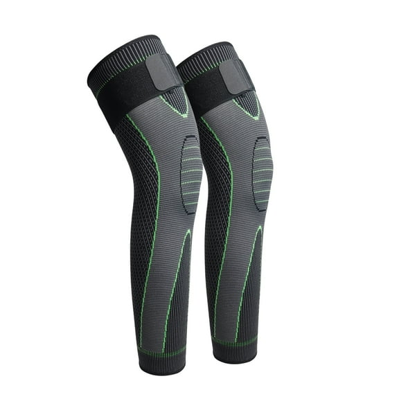 GOUNOD Full Leg Long Knee Compression Sleeve with Strap, Non-Slip Arthritis Pain Relief and Weightlifting,Knee Support for Men & Women