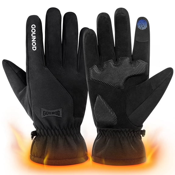 GOUNOD Thermal Insulated Cold Weather Gloves, Waterproof Windproof Touch Screen Gloves for Running, Driving, Cycling, Hiking