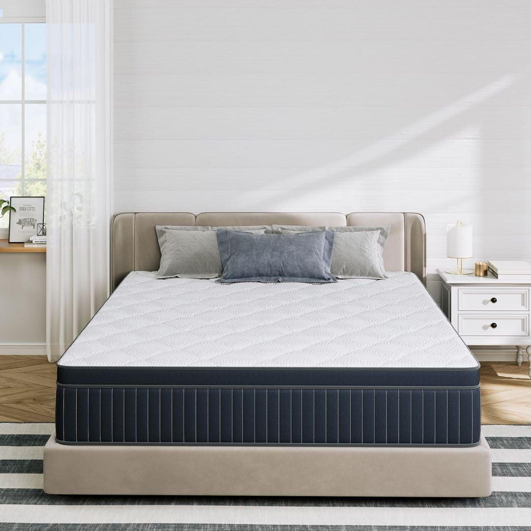 GOURE Full Size Mattress, 12 Inch Medium Firm Hybrid Mattress with ...