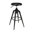 thumbnail image 1 of Black Bar Stools, Backless Adjustable Height Swivel Round Seat Bar Stool for Kitchen Island, Dining, Bar, 1 of 7