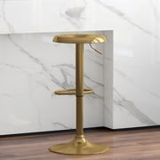 Metal Bar Stools, Counter Height Adjustable Barstools, Backless 360° Swivel Kitchen Stools for Island, Dining, Bistro, Pub (Gold)