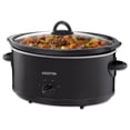 thumbnail image 1 of Gourmia 6 Qt Manual Slow Cooker, 3 Heat Settings, Removable Ceramic Pot, Black, 1 of 12