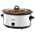 thumbnail image 1 of Gourmia 6 Qt Manual Slow Cooker, 3 Heat Settings, Removable Ceramic Pot, White, 1 of 12