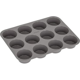 Mainstays 6 Cup Nonstick Steel Muffin Pan, 3.5 in Diameter Cups