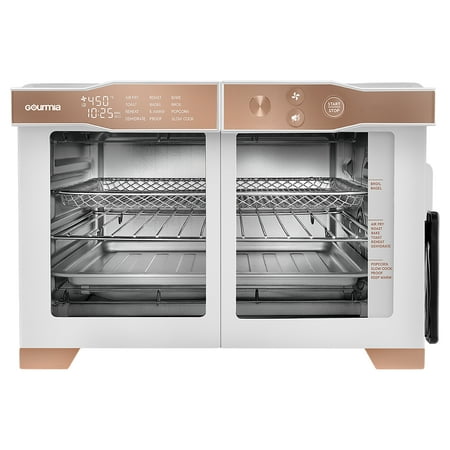 Gourmia French Door 6-Slice Digital Toaster Oven Air Fryer with Integrated Temperature Probe, 24L, White