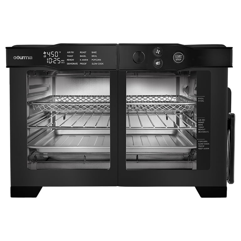 Gourmia Toaster Oven Air Fryer with French Doors, 6-Slice Capacity