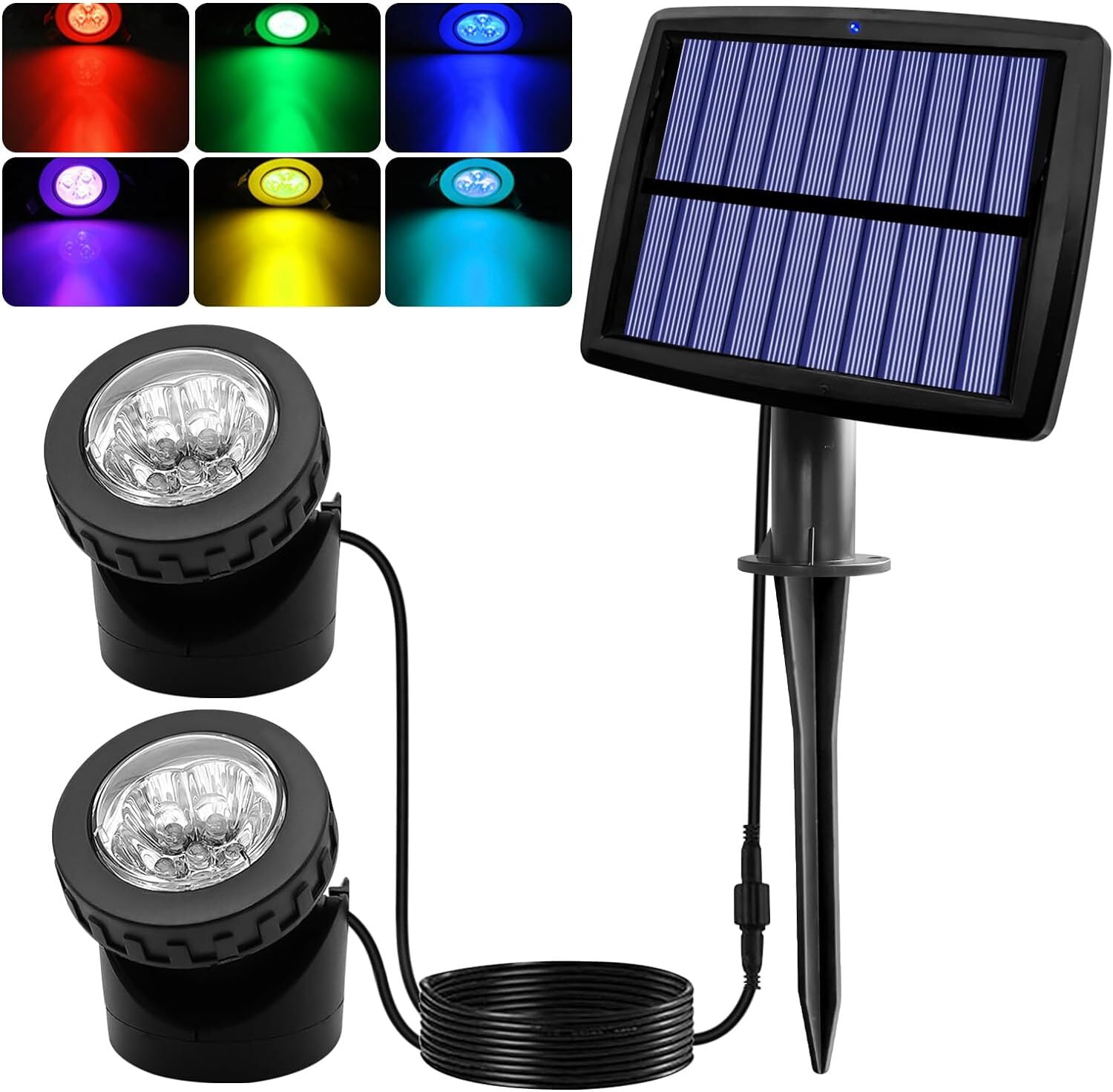 GOUTOOL Waterproof LED Floating Pool Lights, 12 Count