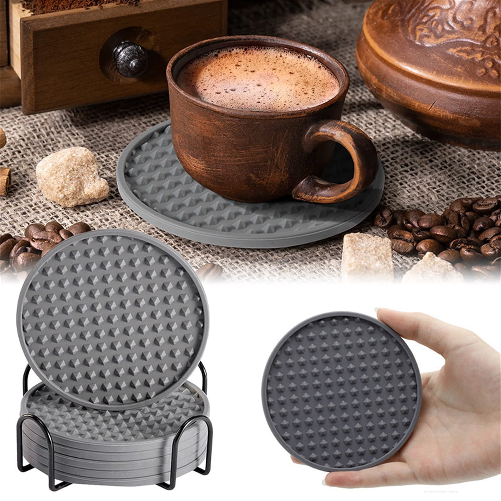 GOVOW Food Grade Silica Gel New Coffee Wine Cup Mat Heat Insulation