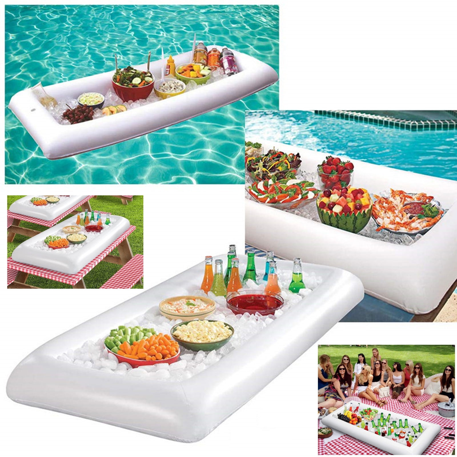 GOVOW Inflatable Ice Bar Ice Bucket PVC Outdoor Buffet Table Ice Bucket For Picnic Camping