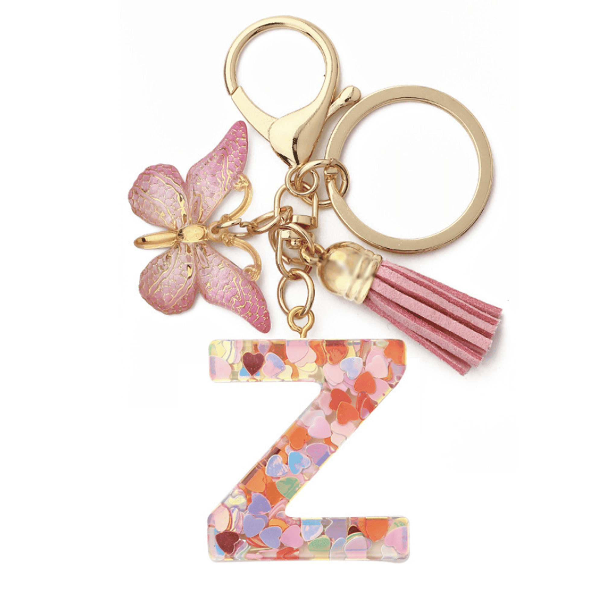 Gold Crystal Initial Letter Keychain For Women - Elegant Purse Charm With Tassel, Perfect Personalized Gift - View #7