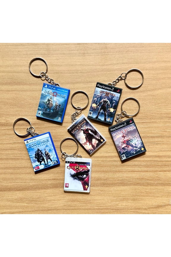 GOW Keychain Set, Mini Game Case Gamer Accessories keyring gift | Scratch + Water Resistant (1 keychain)